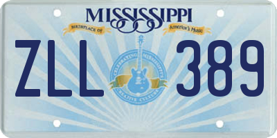 MS license plate ZLL389
