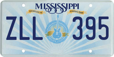 MS license plate ZLL395