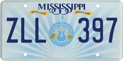 MS license plate ZLL397