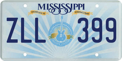 MS license plate ZLL399