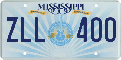 MS license plate ZLL400
