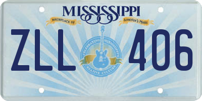 MS license plate ZLL406