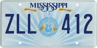 MS license plate ZLL412