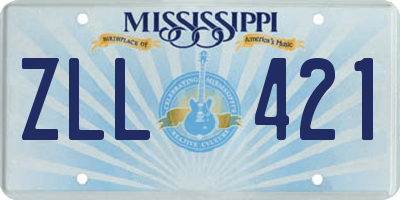 MS license plate ZLL421