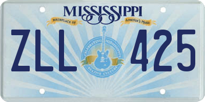 MS license plate ZLL425