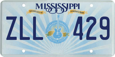 MS license plate ZLL429