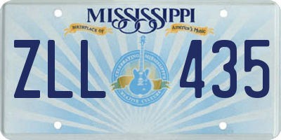 MS license plate ZLL435