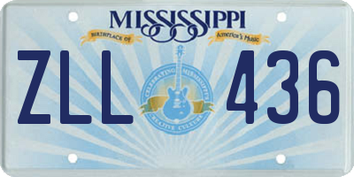MS license plate ZLL436
