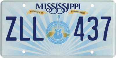 MS license plate ZLL437