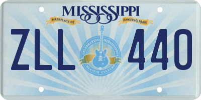 MS license plate ZLL440