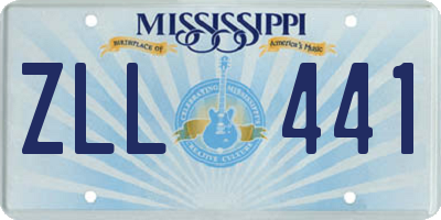 MS license plate ZLL441