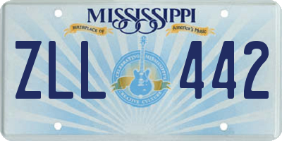 MS license plate ZLL442