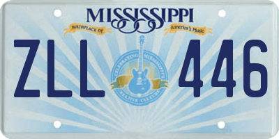 MS license plate ZLL446