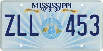MS license plate ZLL453
