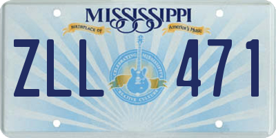 MS license plate ZLL471