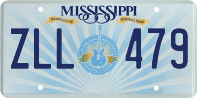 MS license plate ZLL479