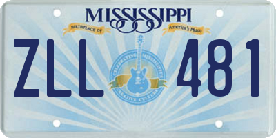 MS license plate ZLL481