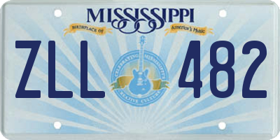 MS license plate ZLL482