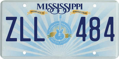 MS license plate ZLL484