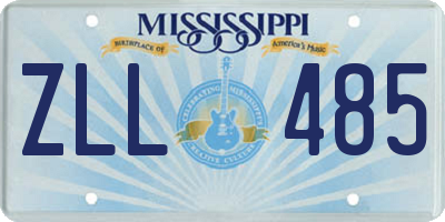 MS license plate ZLL485