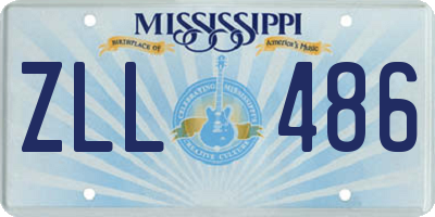 MS license plate ZLL486