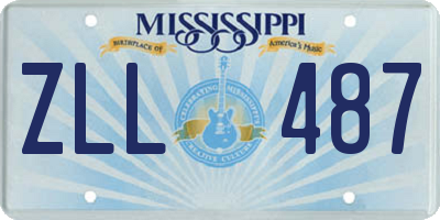 MS license plate ZLL487