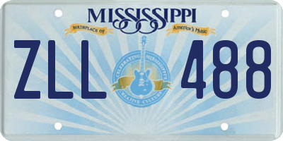MS license plate ZLL488