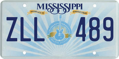 MS license plate ZLL489