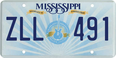 MS license plate ZLL491