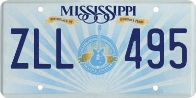 MS license plate ZLL495