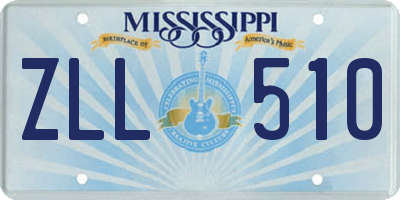 MS license plate ZLL510