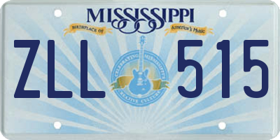 MS license plate ZLL515