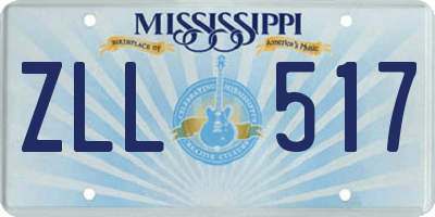 MS license plate ZLL517