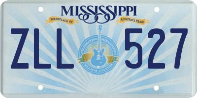 MS license plate ZLL527