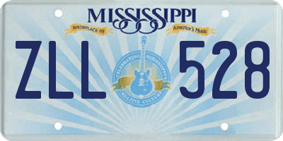 MS license plate ZLL528