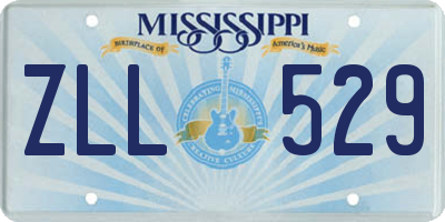 MS license plate ZLL529