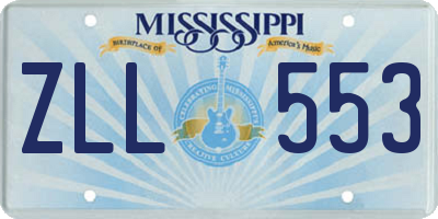 MS license plate ZLL553