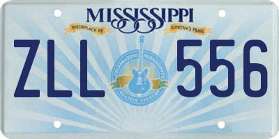 MS license plate ZLL556
