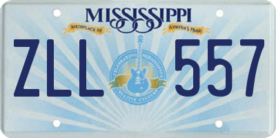 MS license plate ZLL557