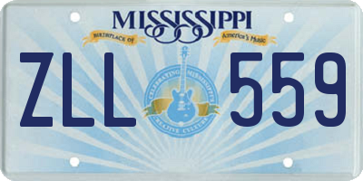 MS license plate ZLL559