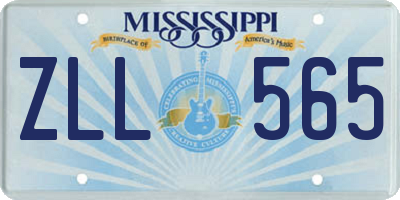 MS license plate ZLL565