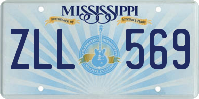 MS license plate ZLL569