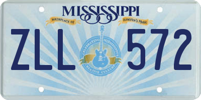 MS license plate ZLL572