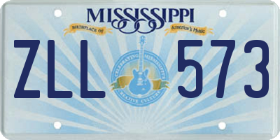 MS license plate ZLL573