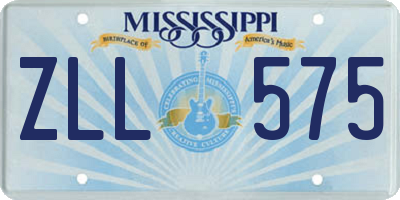 MS license plate ZLL575