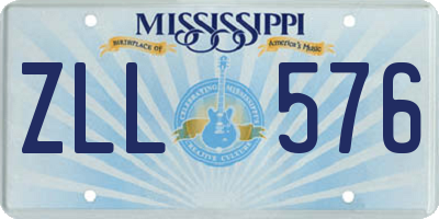 MS license plate ZLL576