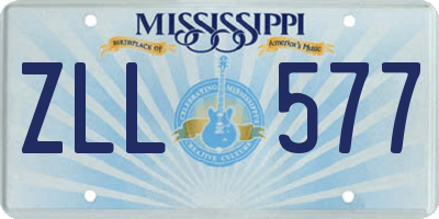 MS license plate ZLL577