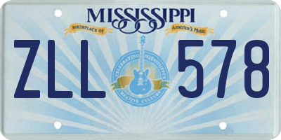 MS license plate ZLL578
