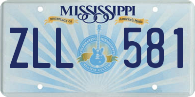 MS license plate ZLL581