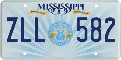 MS license plate ZLL582